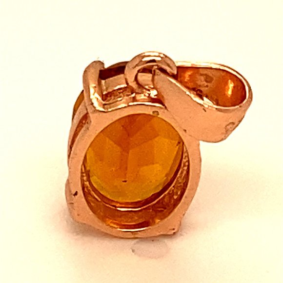 Rare Orange Tourmaline 1.55ct Rose Gold Pendant - Picture 4 of 6